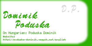 dominik poduska business card